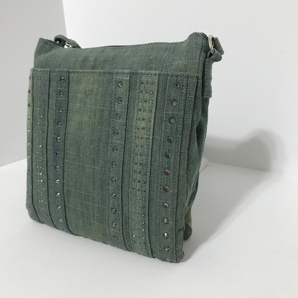 DENIM SHINY COUTRY BOHO CROSSBODY BAG - Picture 4 of 7